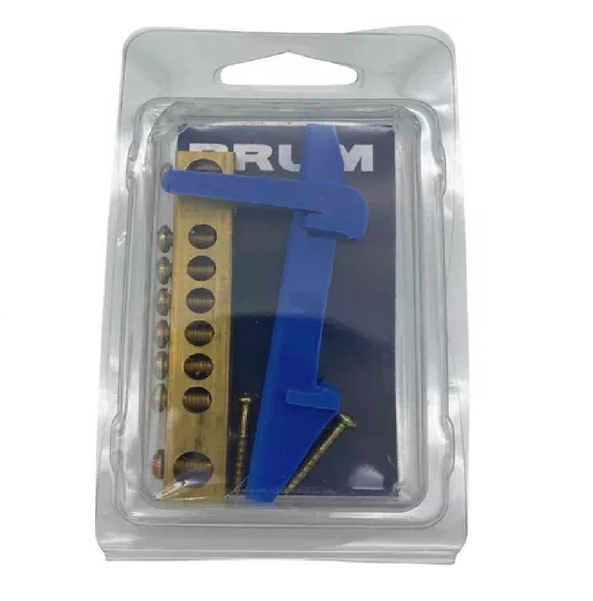 Barramento de Neutro Azul com Suporte DIN BRN01 Brum