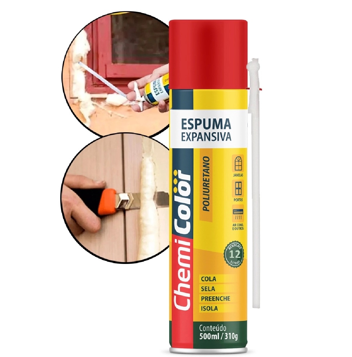 Espuma Poliuretano Expansiva 500ml310g Chemicolor
