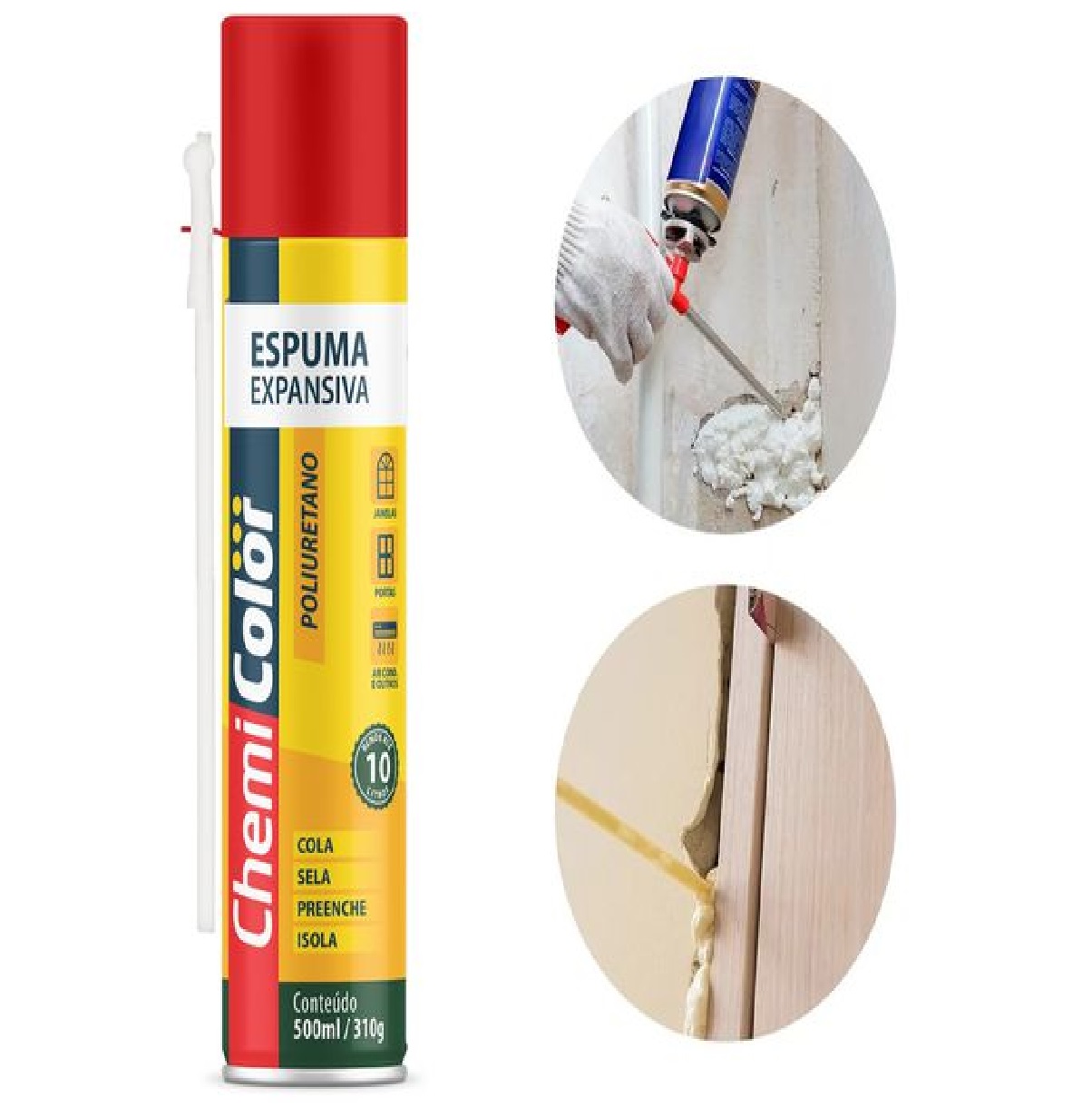 Espuma Poliuretano Expansiva 500ml310g Chemicolor