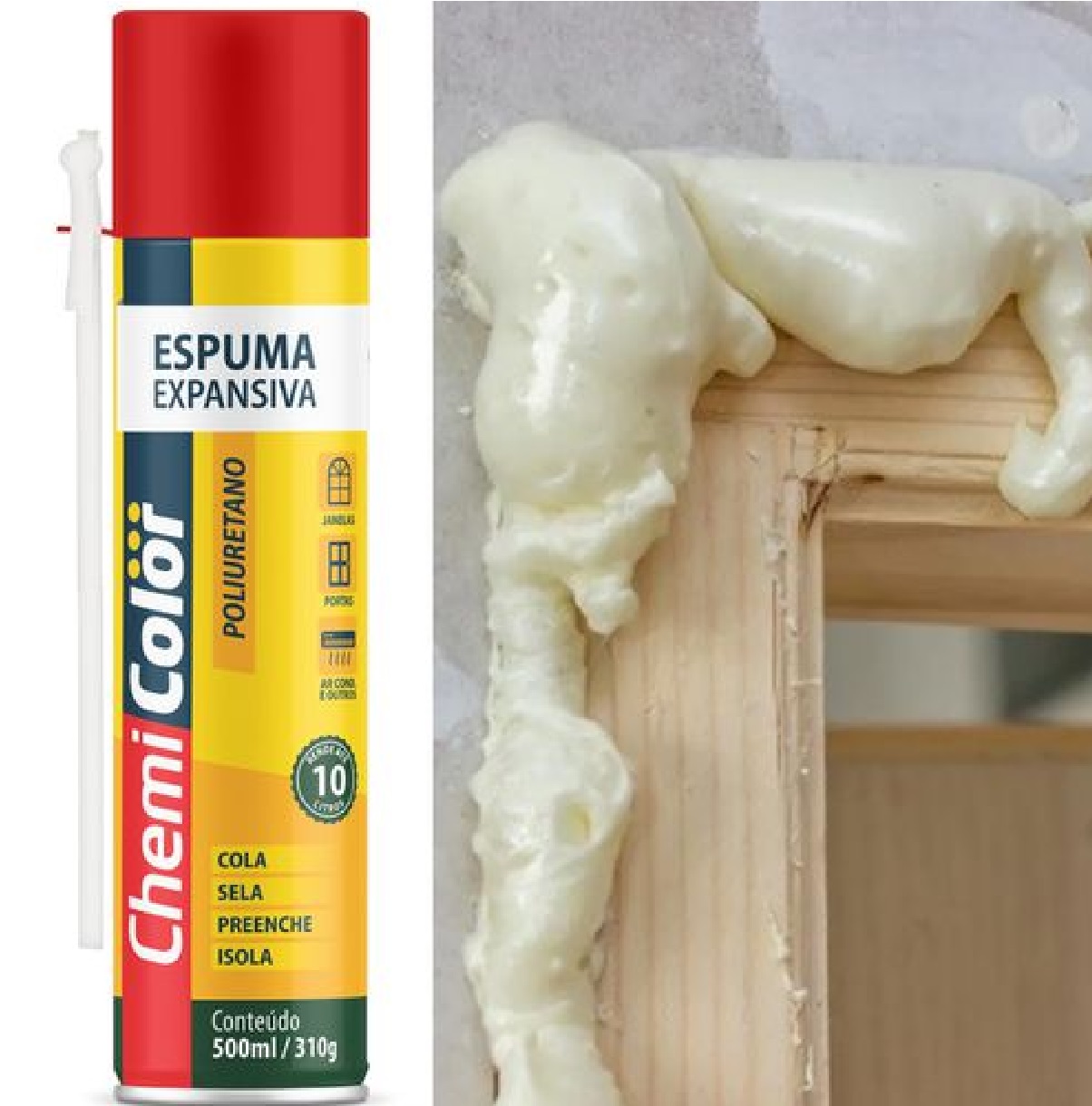 Espuma Poliuretano Expansiva 500ml310g Chemicolor