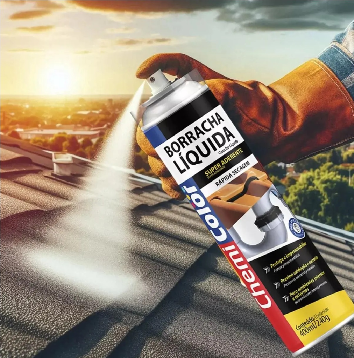 Spray Borracha Líquida Preta 400 Ml 240g Chemicolor