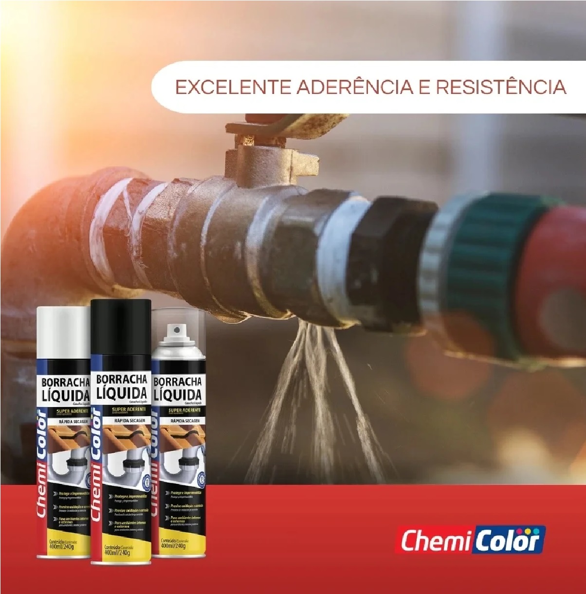 Spray Borracha Líquida Transparente 400 Ml 240g Chemicolor