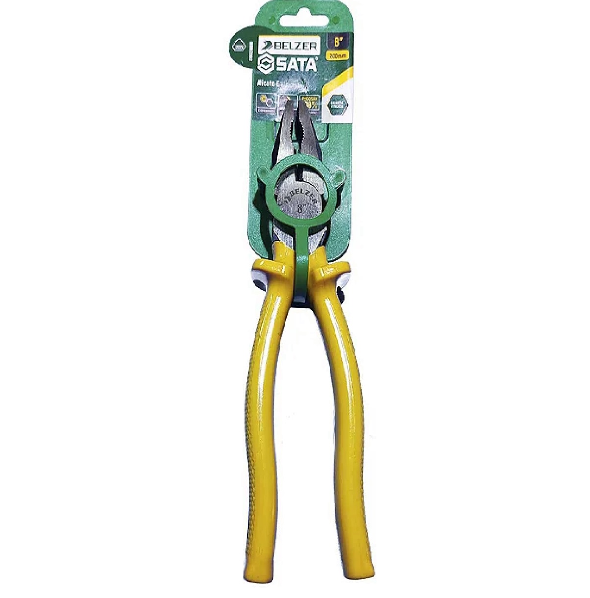 Alicate Universal 8 pol. Cabo Amarelo Belzer