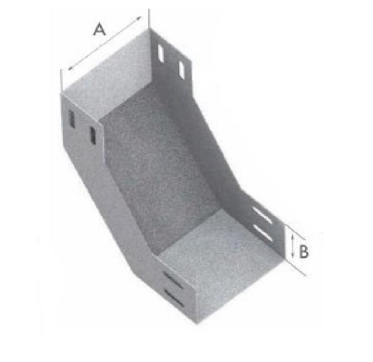 Curva Vertical Interna 90° para Eletrocalha 100 x 50 mm Piralux