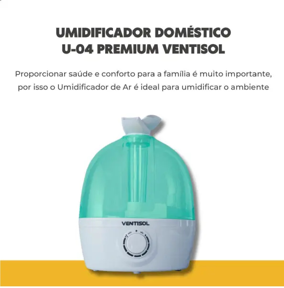 Umidificador de Ar Bivolt 3,7 L Verde Premium MOD-U04 Ventisol