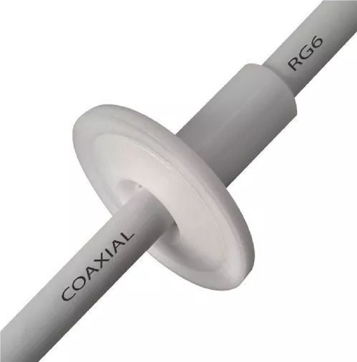 Acabamento Furo para cabo Coaxial RG59/6 Branca 161 IV Plast
