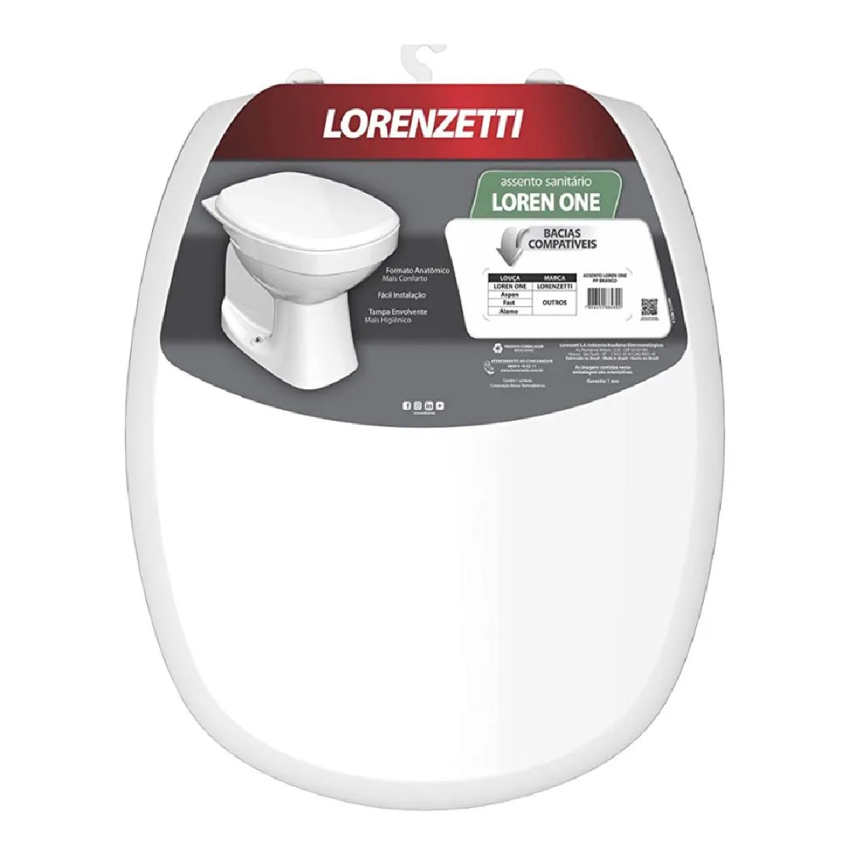 Assento Sanitario Thema Branco 7150065 Lorenzetti