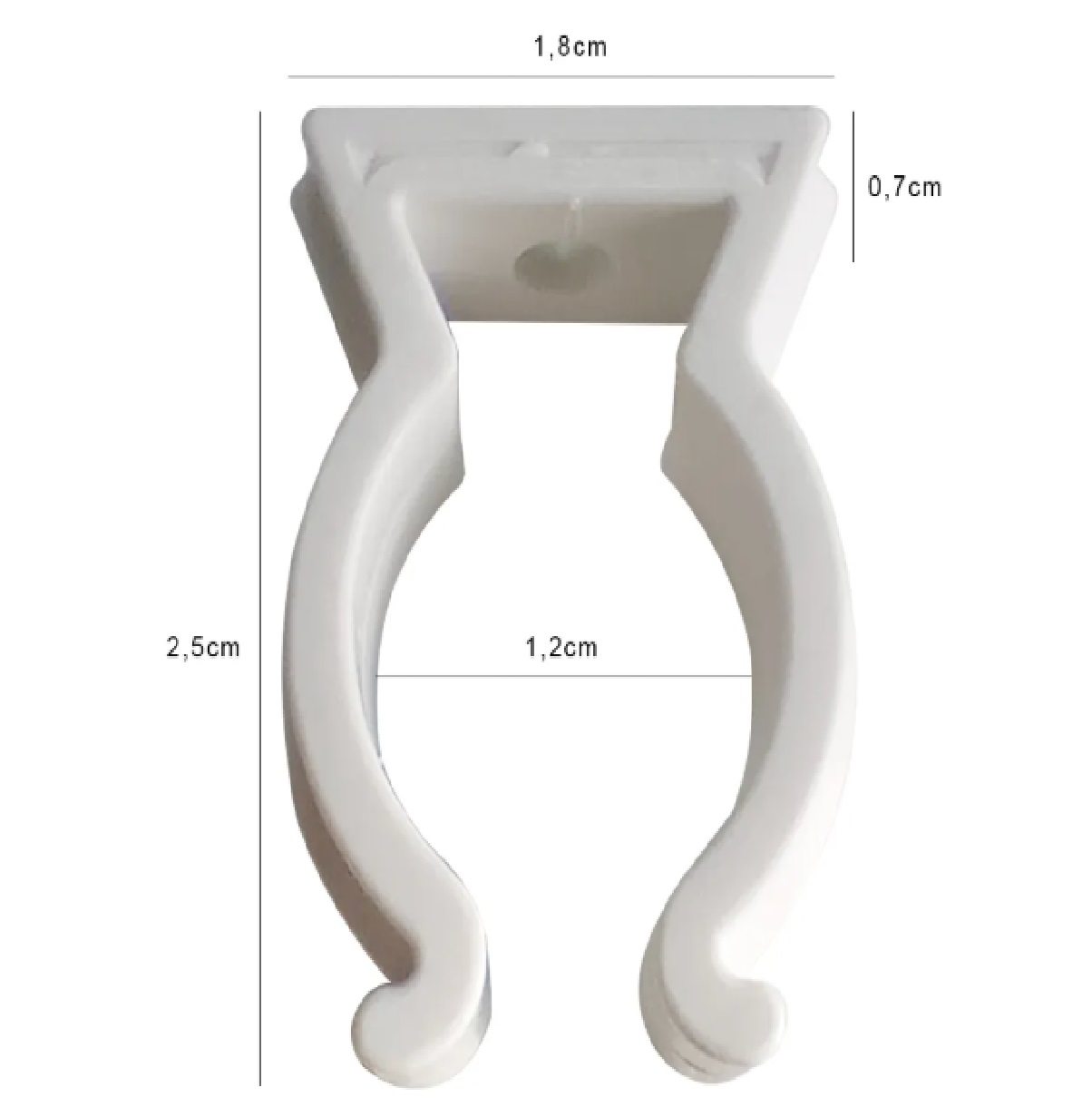Abraçadeira Plástica Curta para Lâmpada Tubular T8 190-1 Perlex