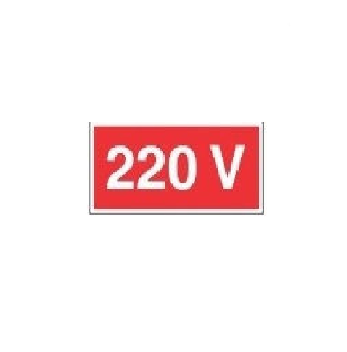 Etiqueta Resinada Voltagem 220 V Vermelha com 5 Peças 3M