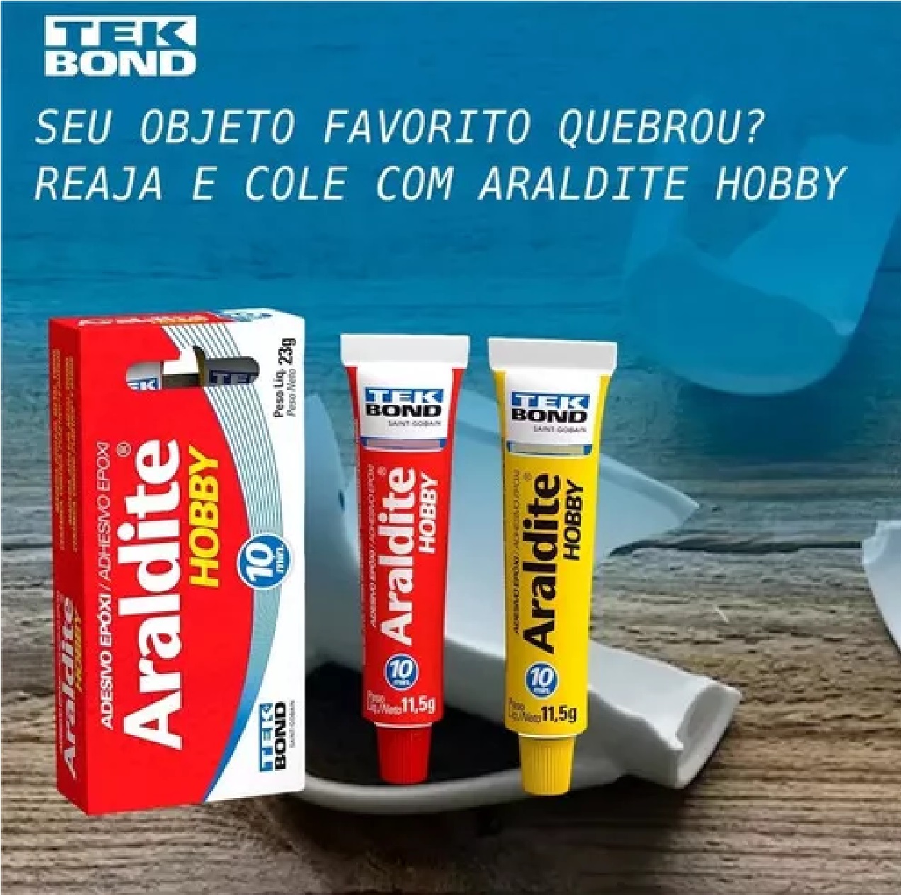 Adesivo Epóxi Araldite Hobby 23 g 10 minutos Tekbond