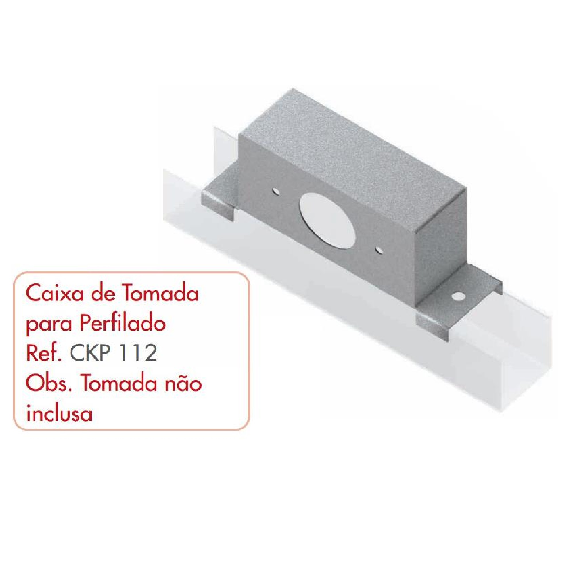 Caixa com Tampa Cega para Perfilado 38 x 38 mm PERFILADO