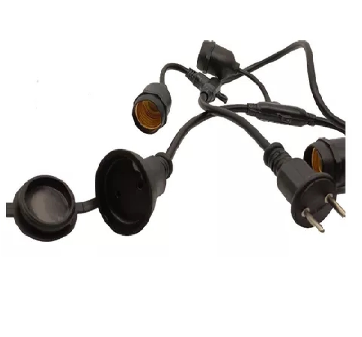Varal de Luz IP65 10 m com 20 Soquetes E27 3732 Galaxy
