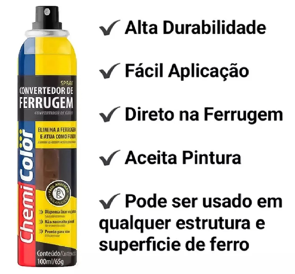 Convertedor de Ferrugem em Spray 100 ml 65 g Chemicolor