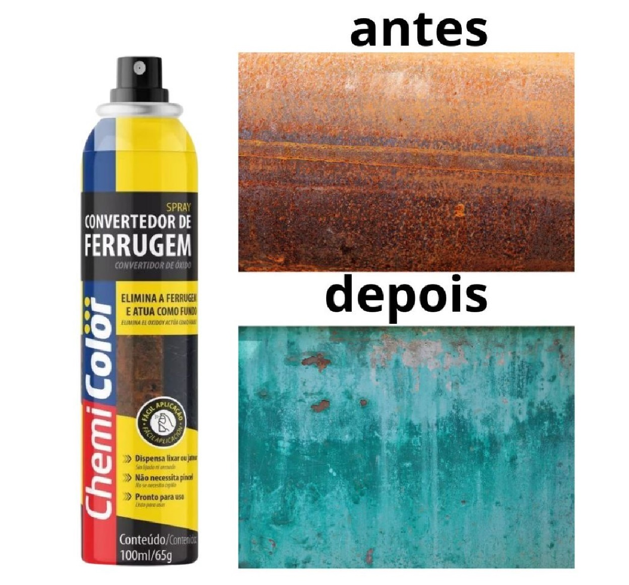 Convertedor de Ferrugem em Spray 100 ml 65 g Chemicolor