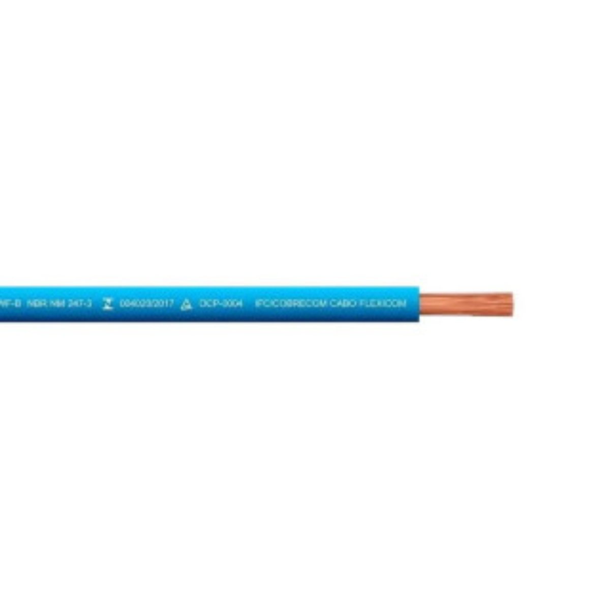 Cabo Flexível 4 mm² 450/750 V Azul Copercon por Metro