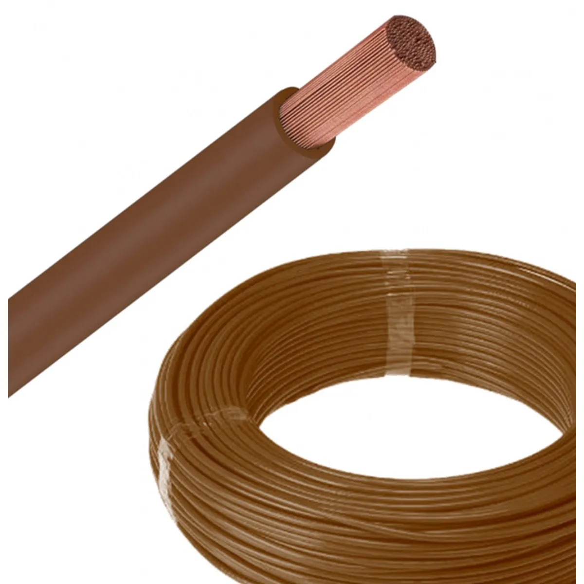 Cabo Flexível 4 mm² 450/750 V Marrom Brascopper por Metro