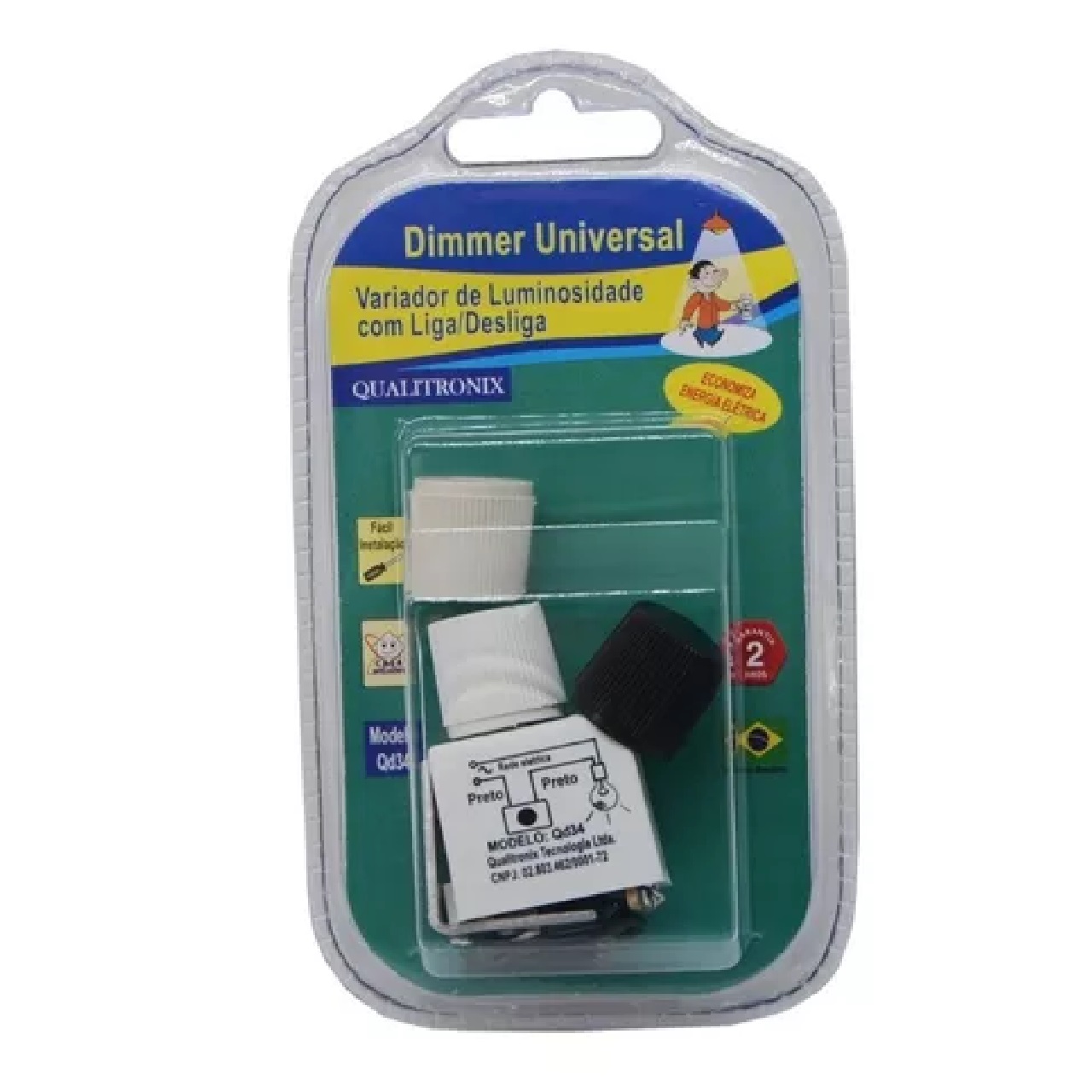 Dimmer Rotativo Universal Bivolt 400/600 W QD34 Qualitronix