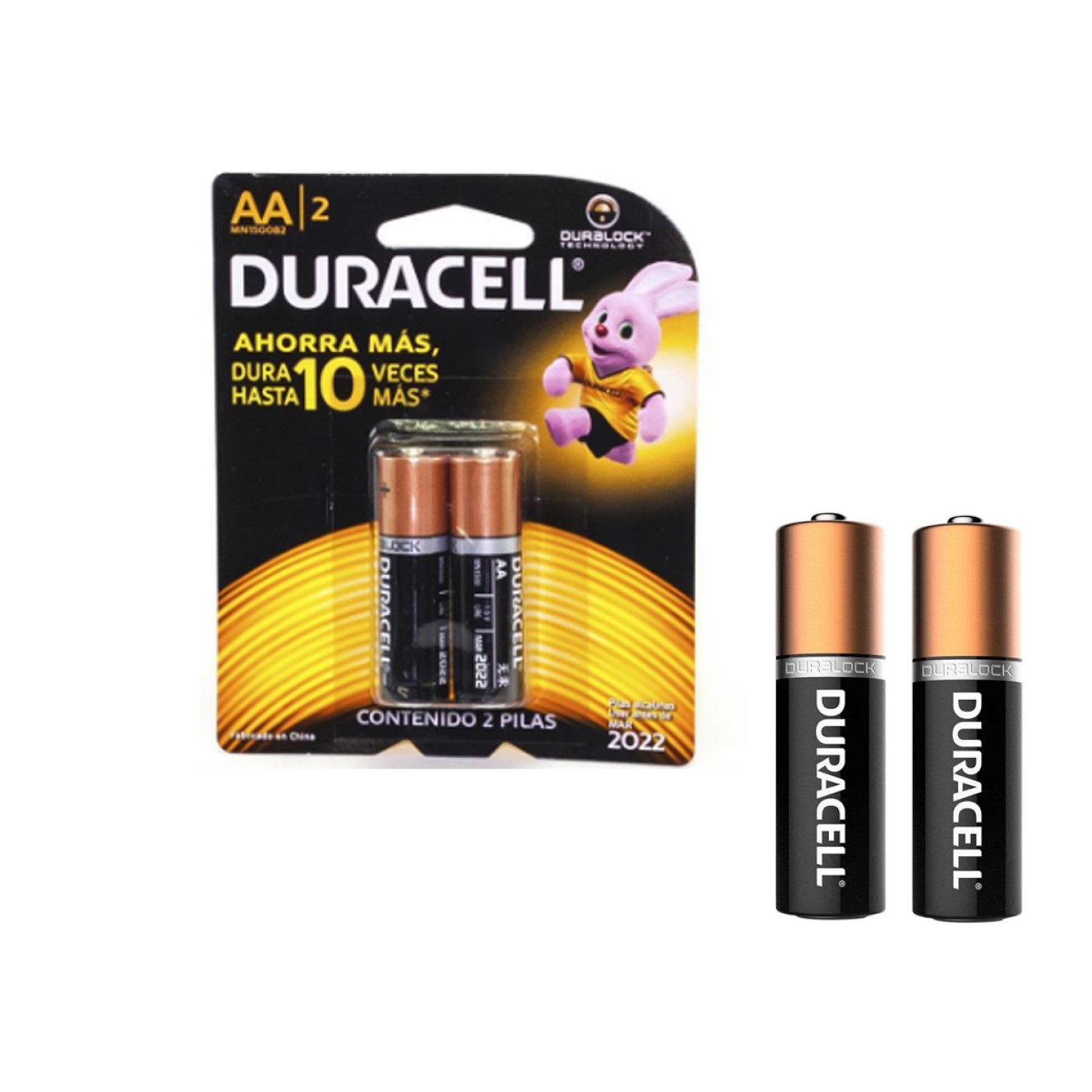 Pilha Alcalina AA, com 2 Unidades Duracell