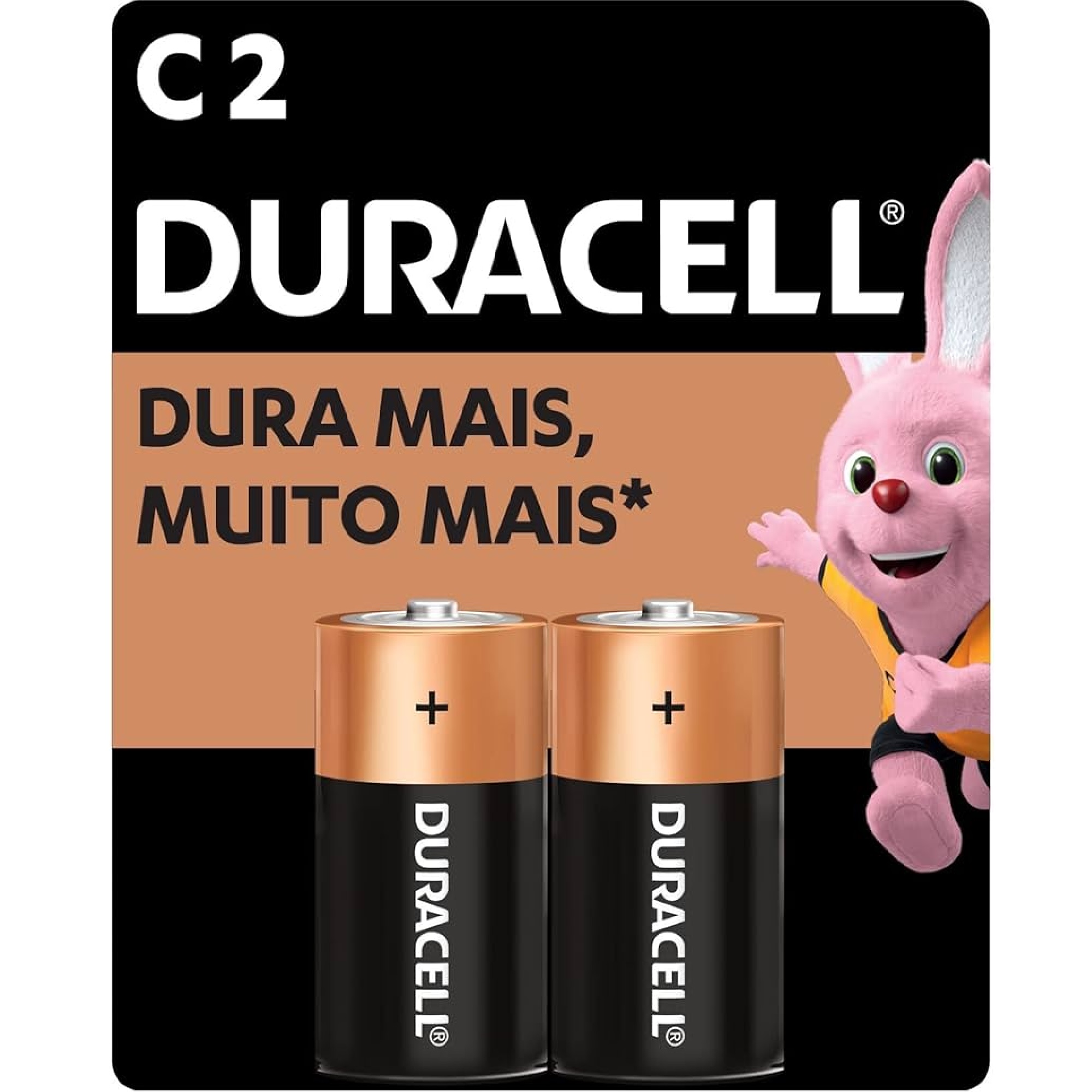 Pilha Alcalina Duracell Tamanho C 1,5 V com 2 Unidades