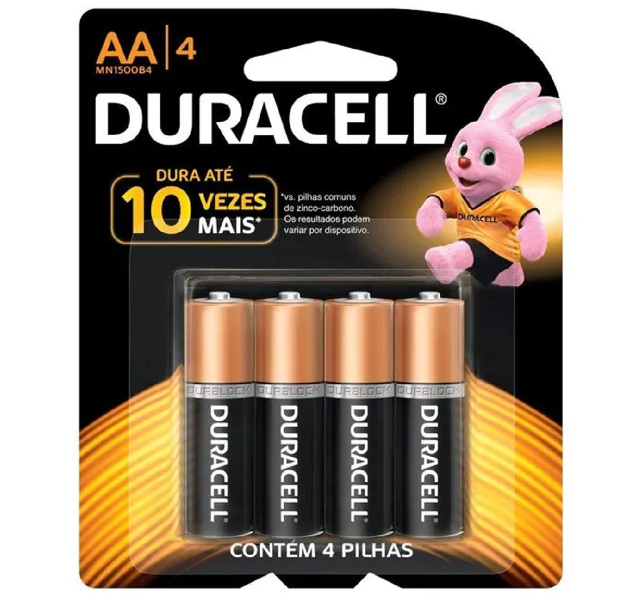 Pilha Alcalina AA, com 4 Unidades Duracell