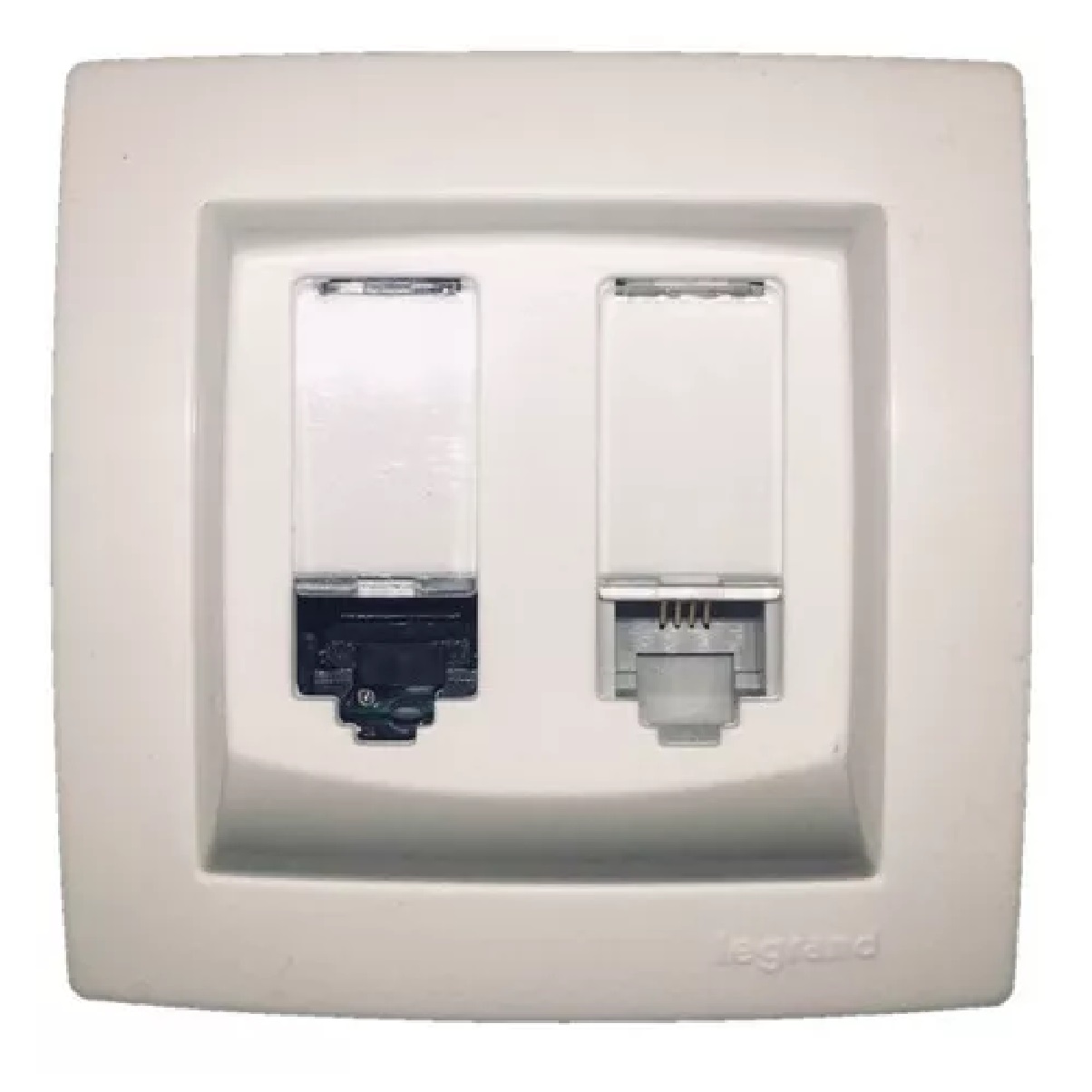 Conjunto Tomada RJ45 Cat5e + RJ11 Sistema X 675048 Pial Legrand