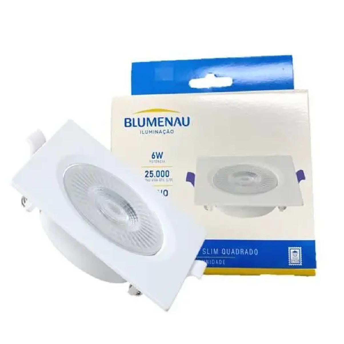 Spot LED 6 W Bivolt 3.000 K Quadrado 80263004 Blumenau Iluminação