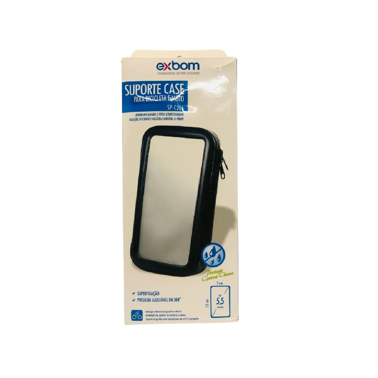 Suporte Case para Celular até 6,3 pol. para Bicicleta e Moto SP-C20S Exbom