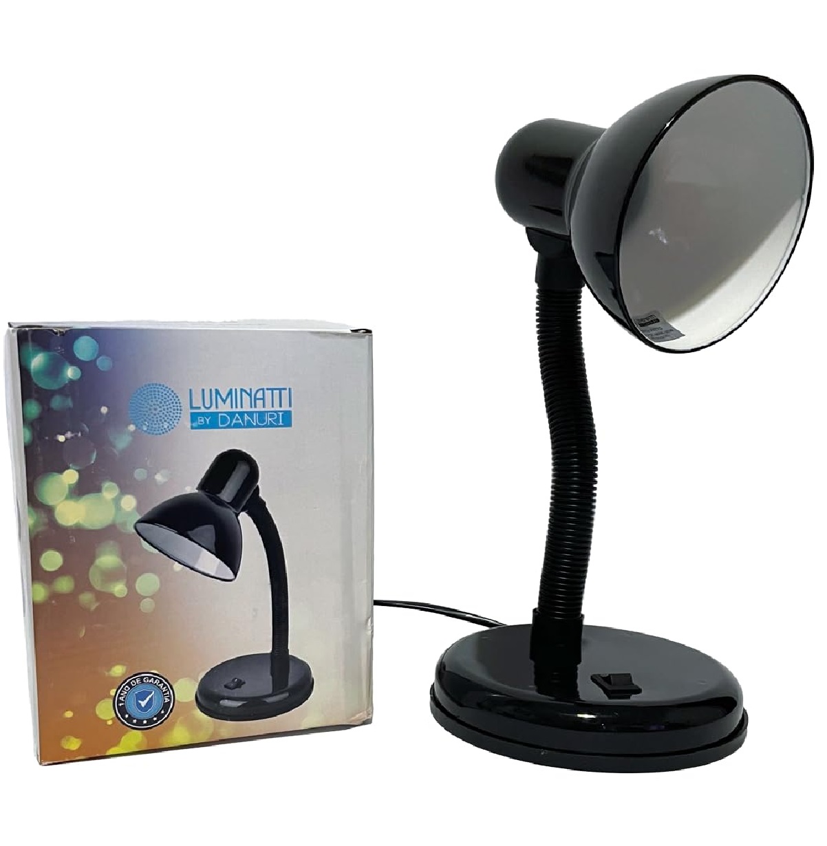 Luminaria Mesa Viking Preta Bivolt Lm408 Luminatti