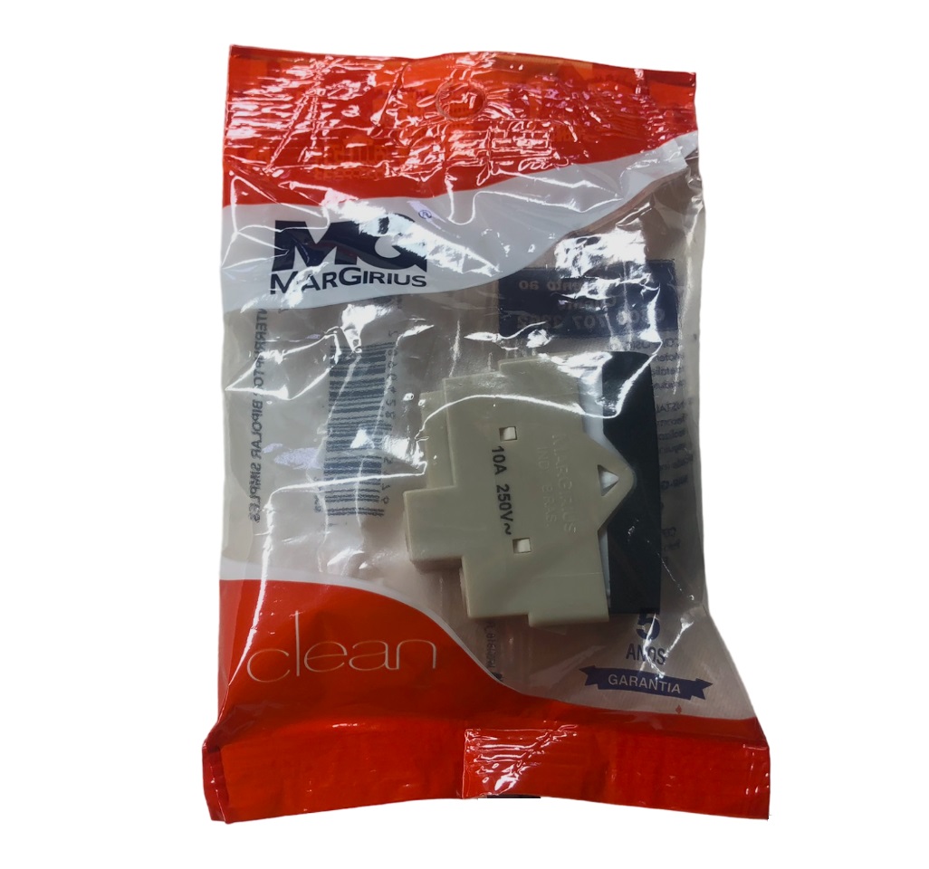 Interruptor Bipolar Paralelo 10 A Preto Ebony Clean Margirius