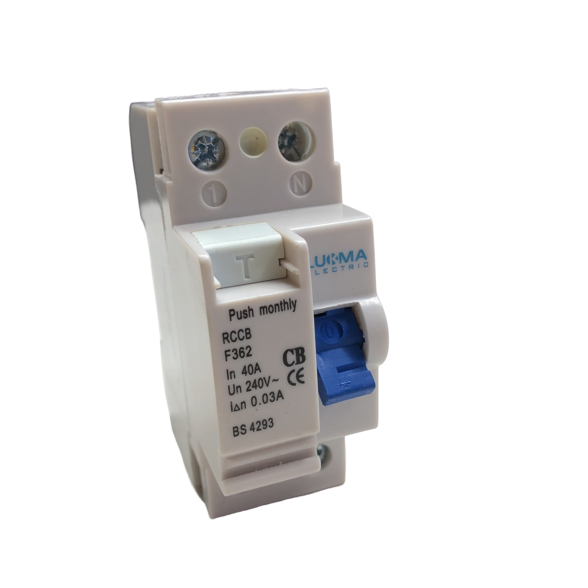 Interruptor Diferencial Residual IDR Bipolar 40 A 30 mA Classe A 39101 Lukma