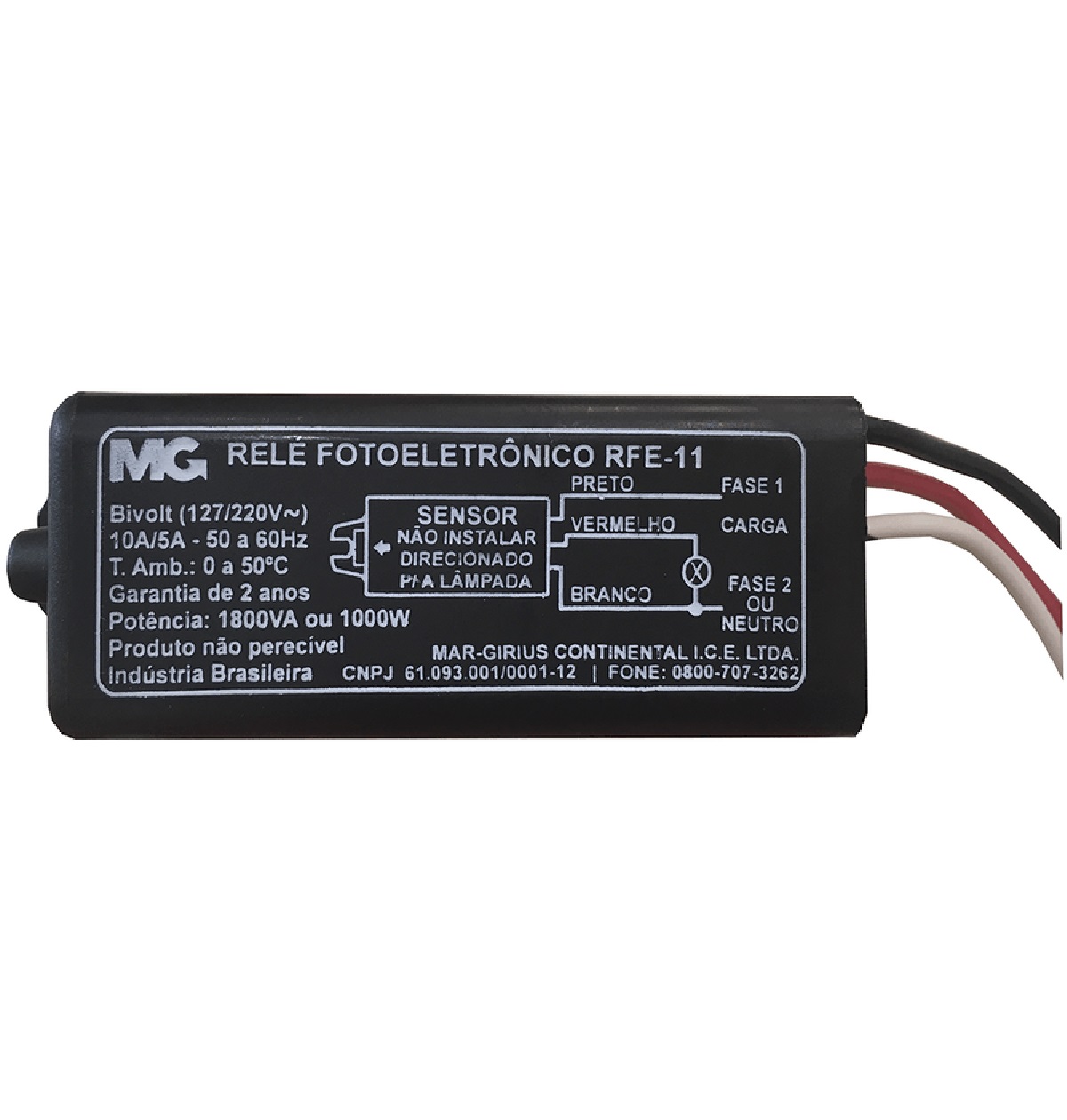 Relé Fotoeletrônico 1000 W Bivolt RFE-11 Margirius