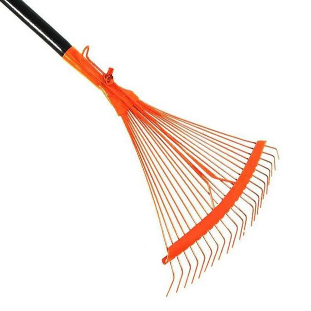 Vassoura Plástica para Jardim 26 Dentes com Cabo Laranja F80.10 Foxlux