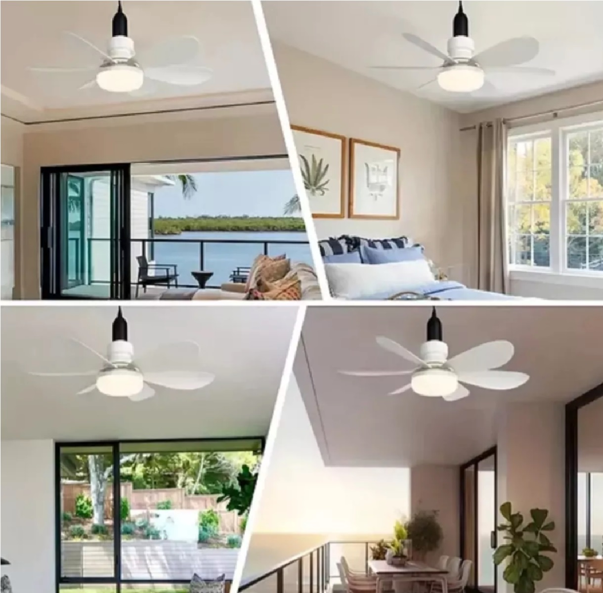 Luminária Ventilador de Teto LED 460 mm 40 W Bivolt E27 7997 Galaxy LED