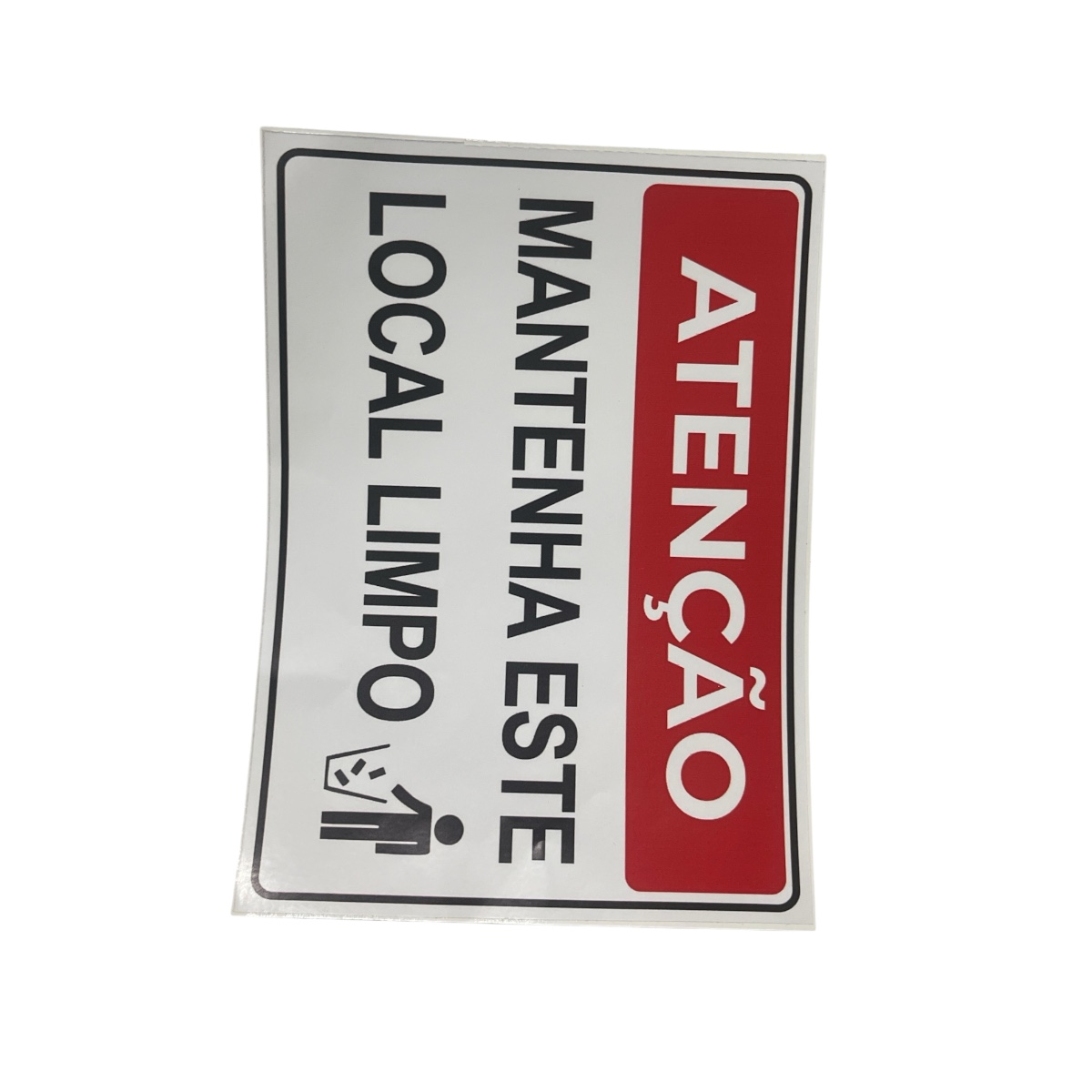 Adesivo de Sinalização “Mantenha Este Local Limpo” 16 x 12 cm AD7 Marcai