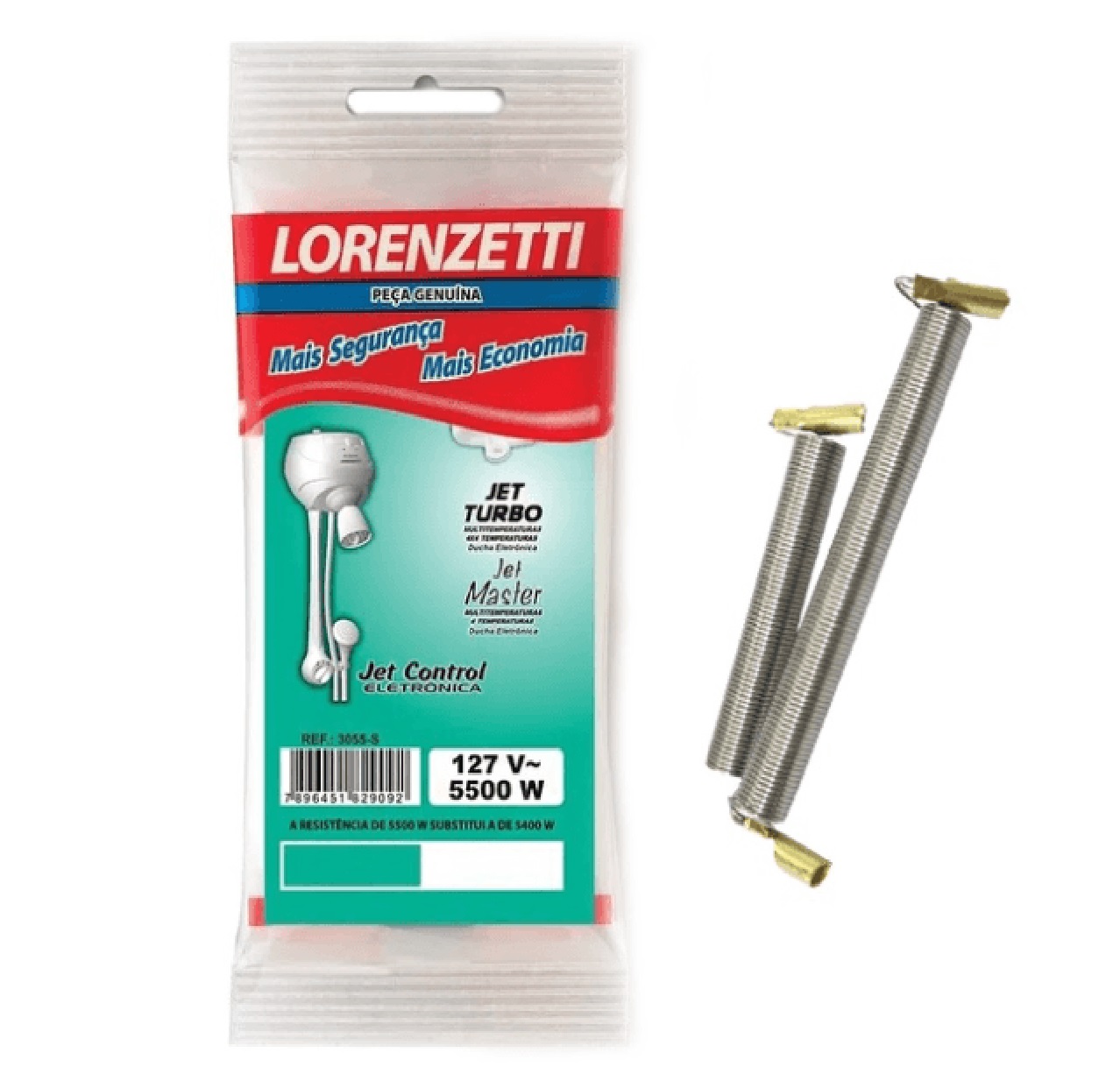 Resistência Jet Turbo/Control 5500 W x 127 V Lorenzetti 3055-S