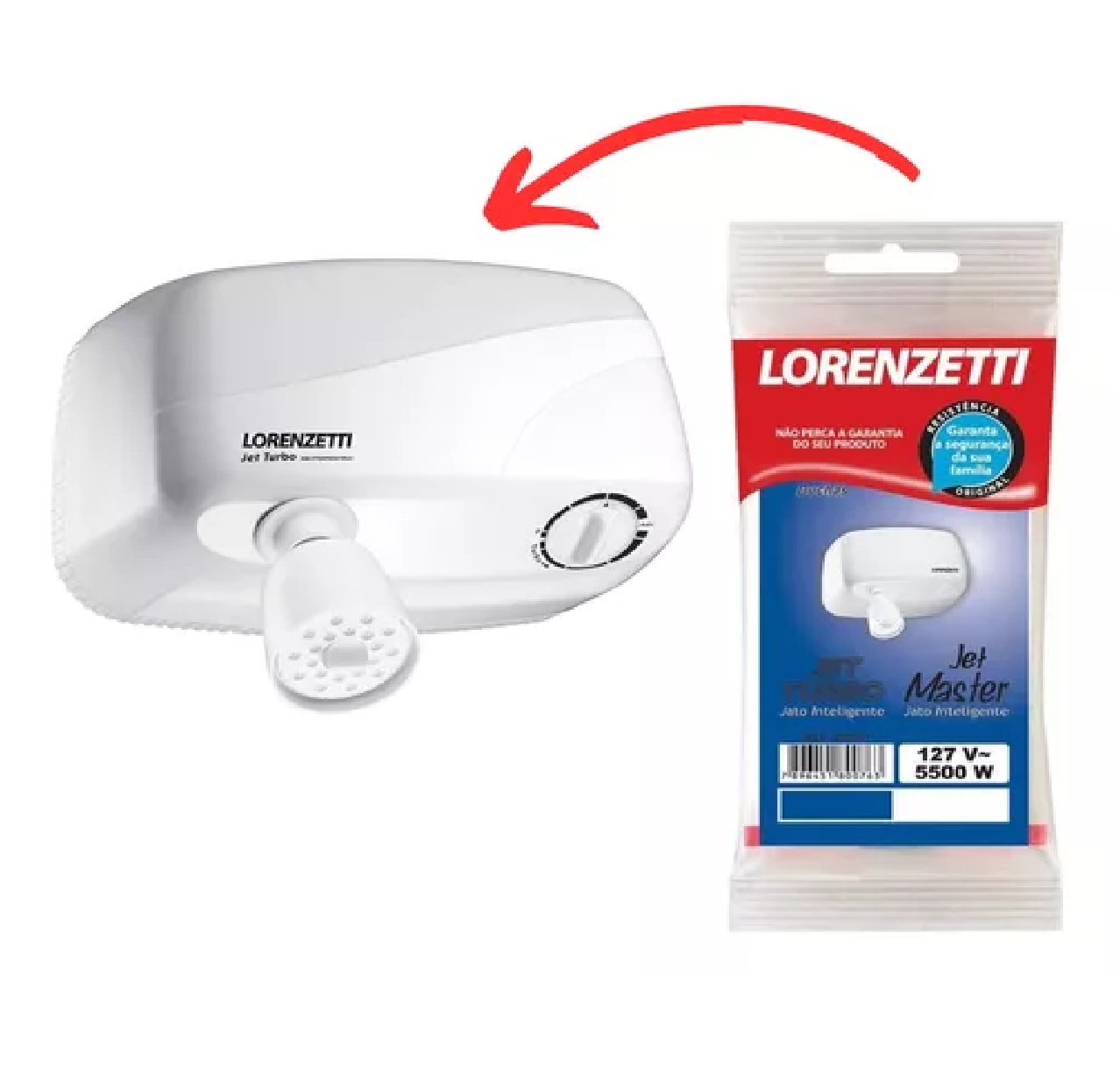 Resistência Jet Turbo Jet Master 5500 W x 127 V Lorenzetti 2055-H