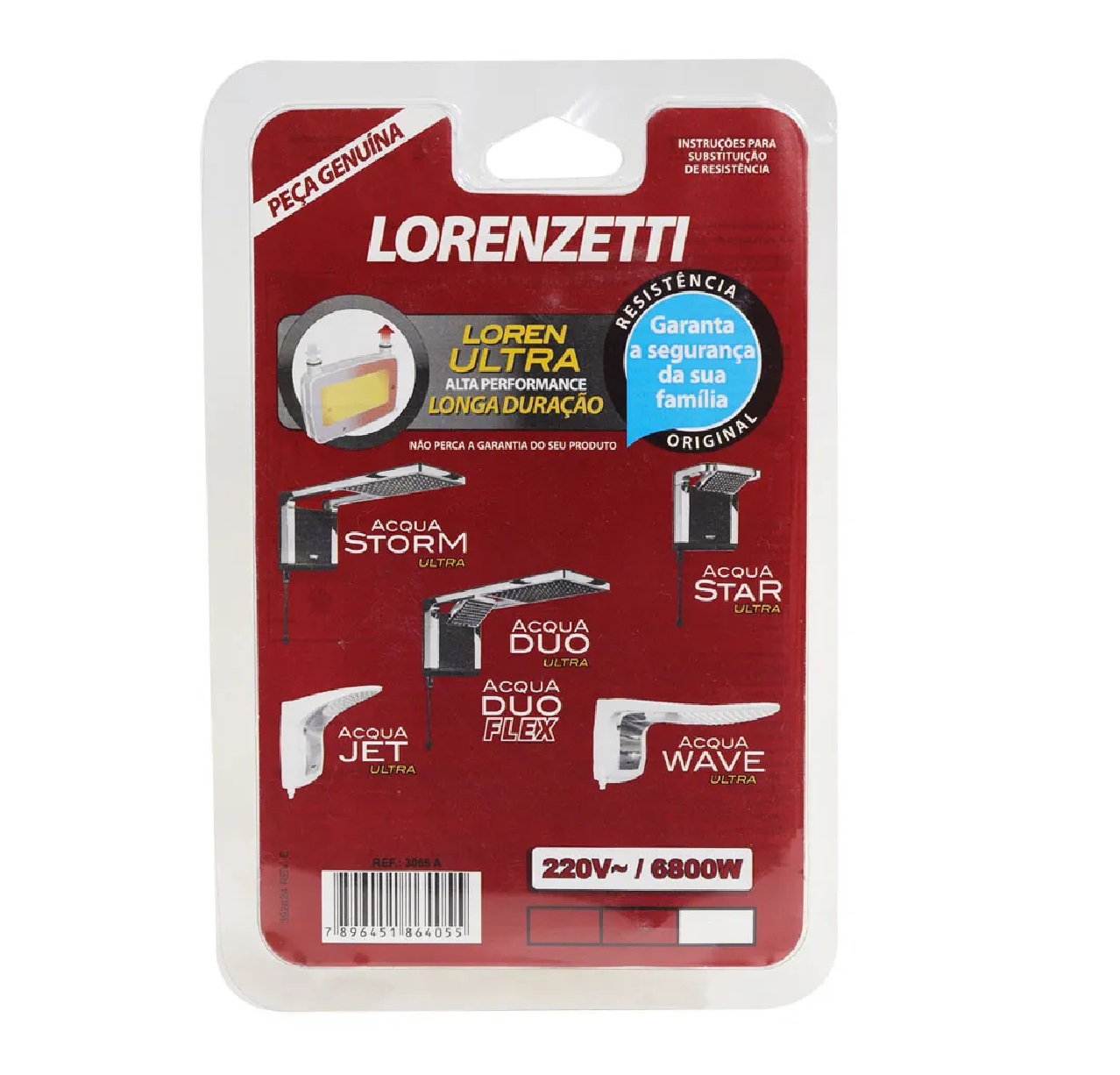 Resistência Original 6800 W 220 V para Linha Acqua 3065-A Lorenzetti