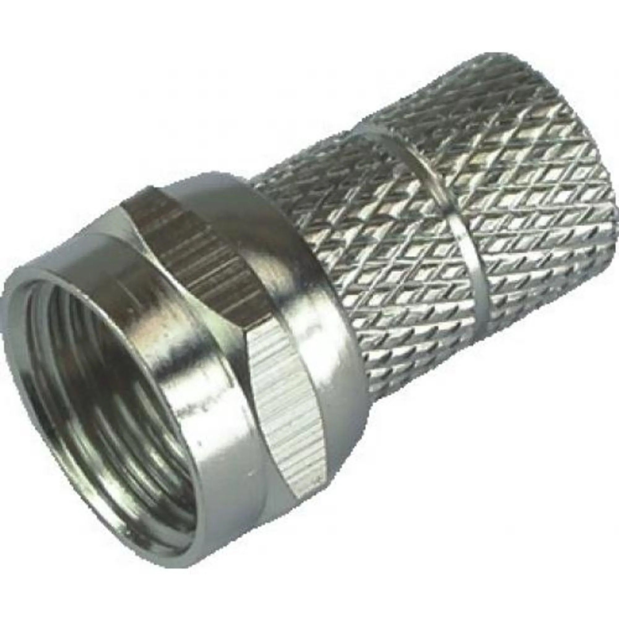 Conector Encaixe Com Anel Para Cabo Coaxial RG6 Elétrica Bichuette
