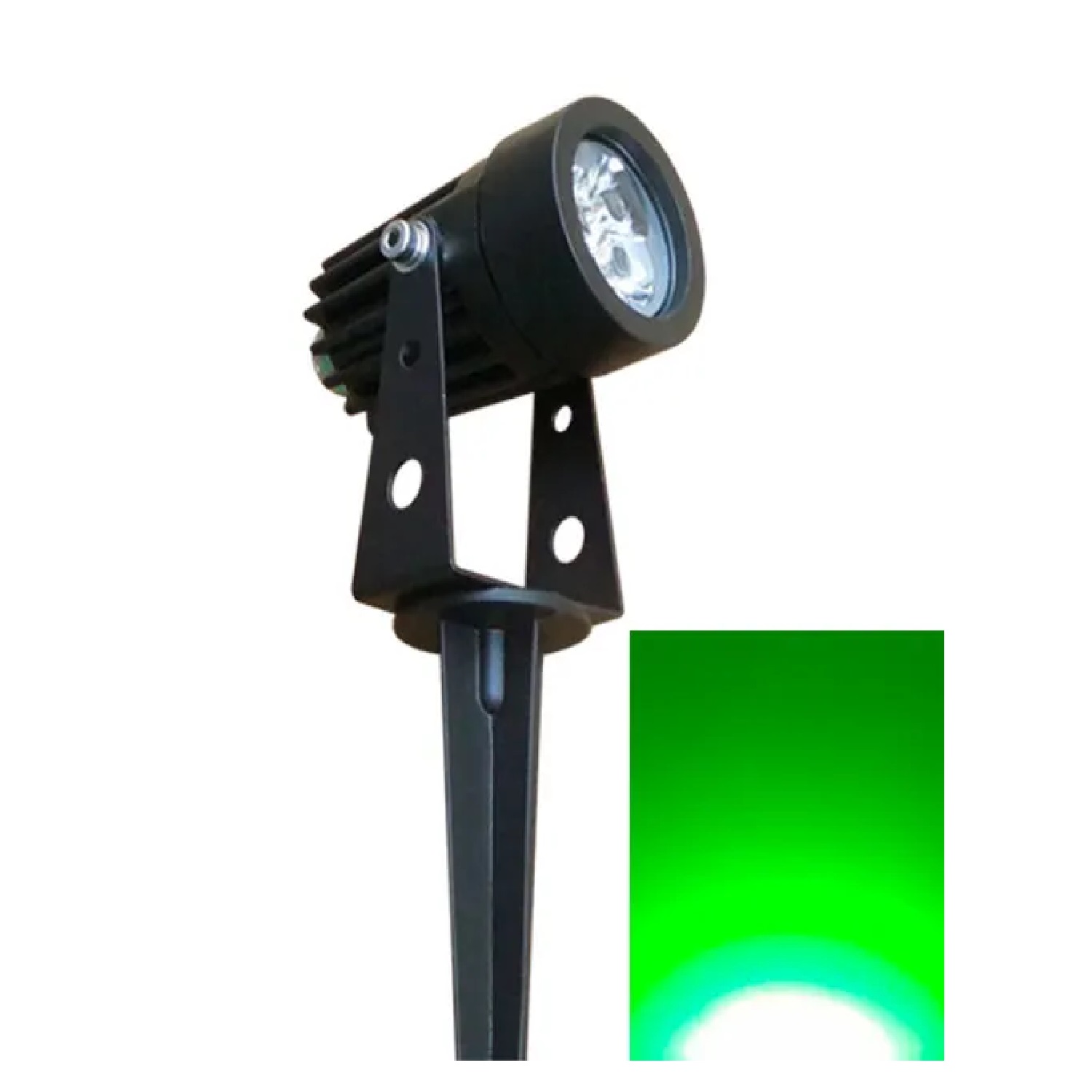Luminária Spot Espeto Jardim LED Verde 5w Prova Dagua Embuled