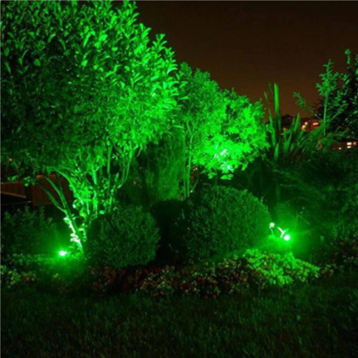 Luminária Spot Espeto Jardim LED Verde 5w Prova Dagua Embuled