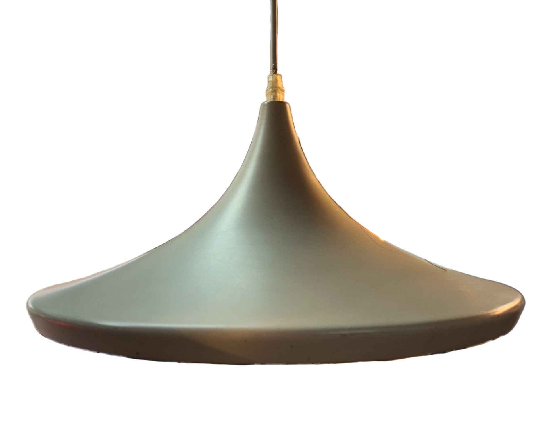 Luminária Pendente Chapéu Chinês Bahrein em Alumínio para 1 Lâmpada E27 Branco 88470604 Blumenau Iluminação