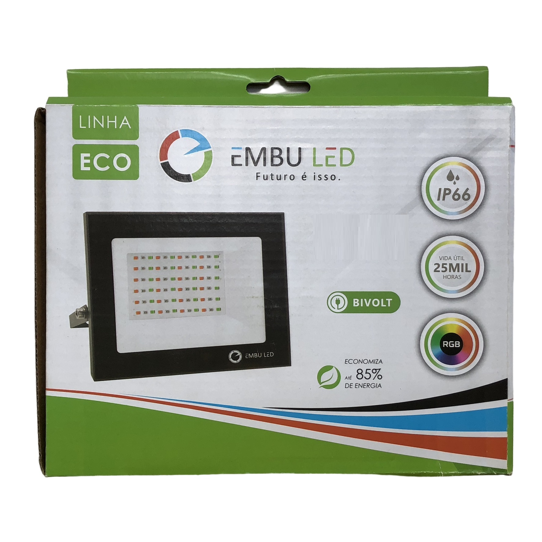 Projetor LED 10 W RGB Bivolt Embuled