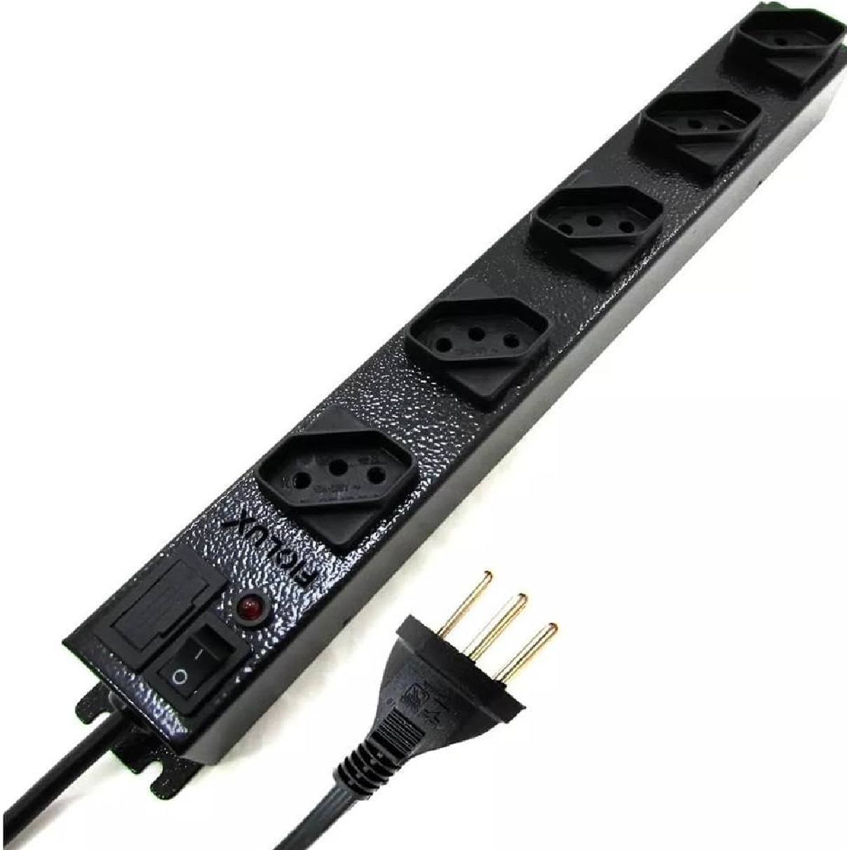 Filtro Linha 5 Tomadas Bivolt Espacadas Com 5 M Cabo Fiolux