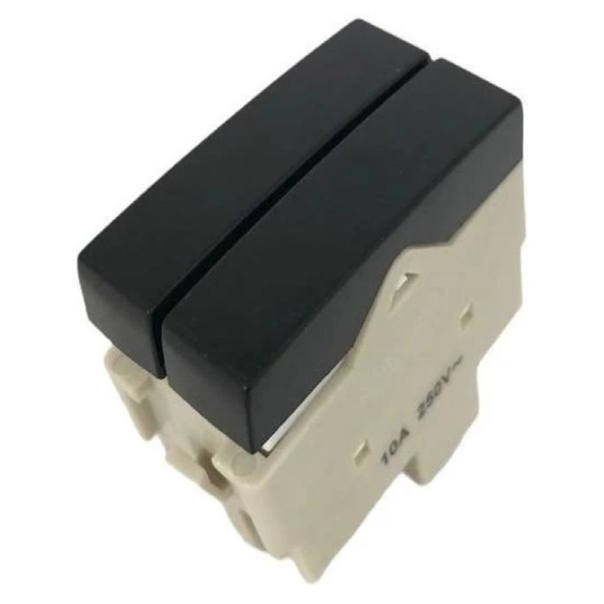 Interruptor Duplo Simples 10 A Margirius Ebony Clean PA21792