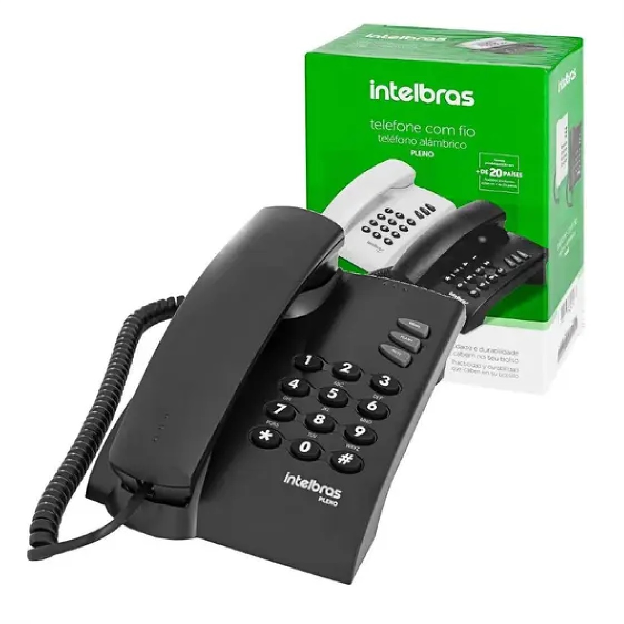 Telefone Fixo Com Fio Intelbras Pleno Preto