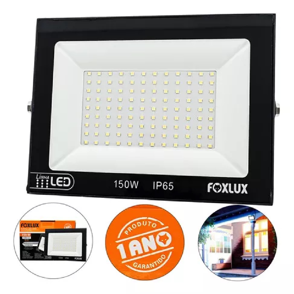 Projetor LED Alumínio 150 W 6500 K Bivolt Led38.24 Foxlux