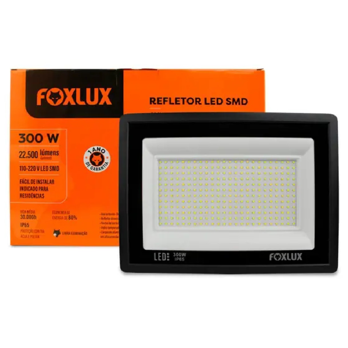 Projetor LED Alumínio 300 W 6500 K Bivolt Led38.17 Foxlux