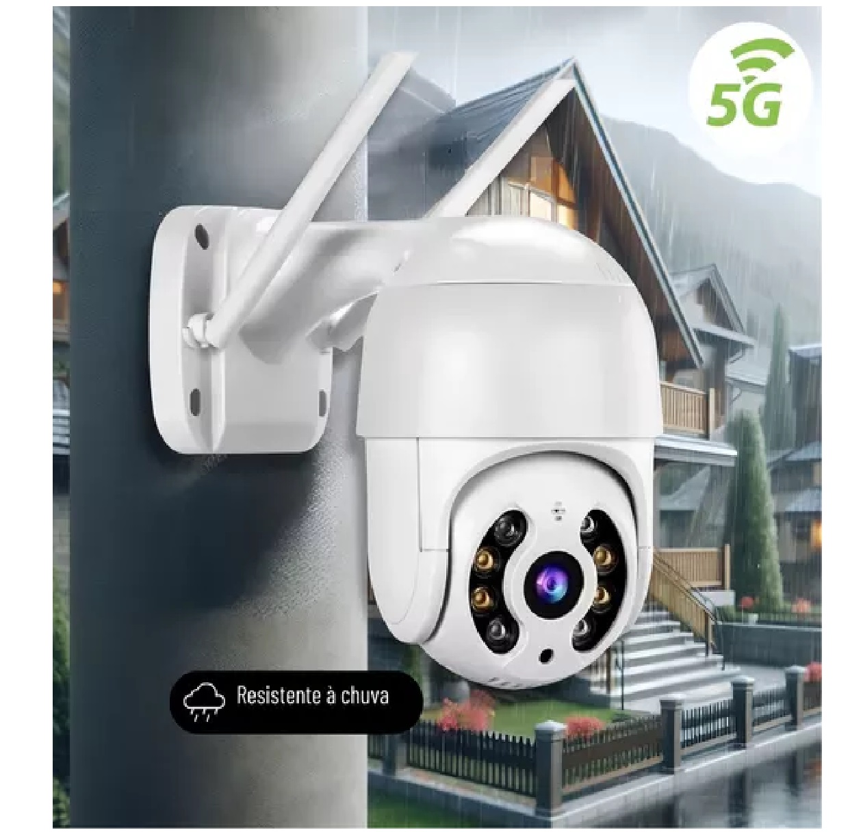 Câmera Wi-Fi A8 Full HD 2 MP com PTZ e Visão Noturna Elétrica Bichuette