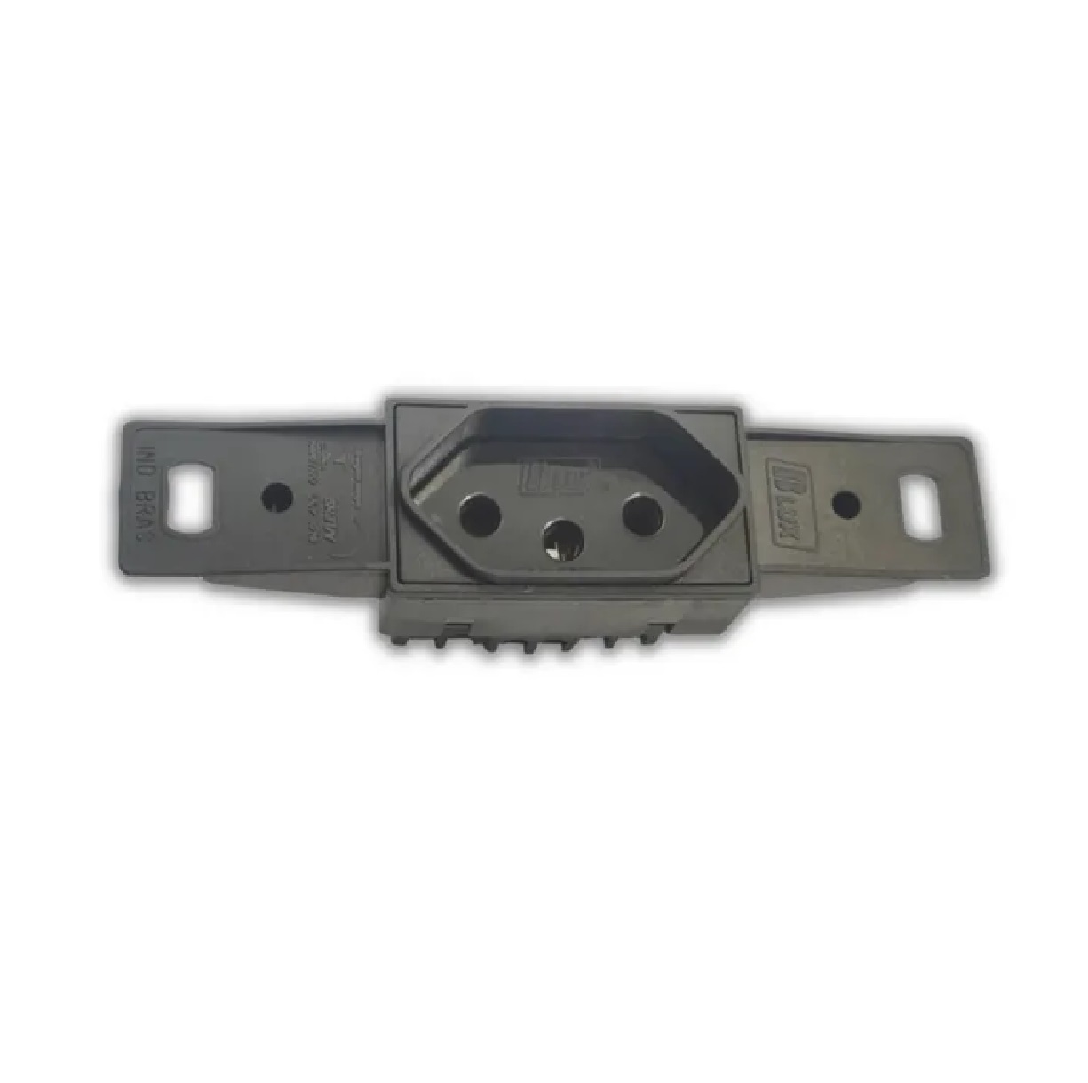 Tomada 2P+T Hexagonal para Condulete 20 A 250 V Haste Longa Preta 98061 B.Lux