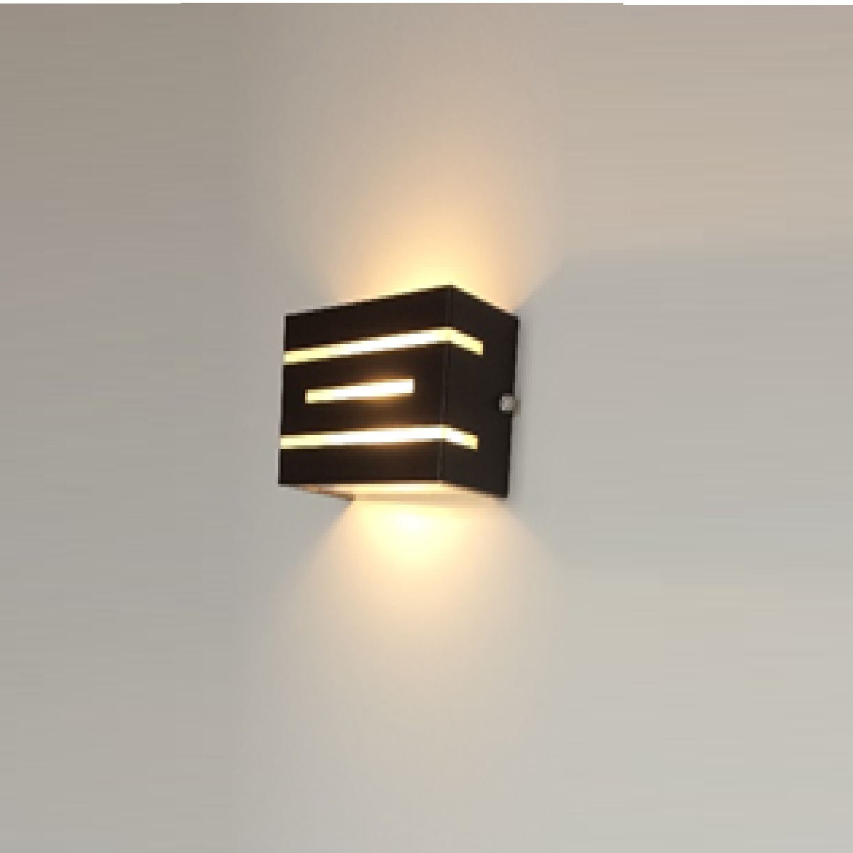 Arandela de Alumínio 2 Focos 3 Frisos 15 x 7 x 9 1x G9 Marrom MOD120MR Foco Iluminação